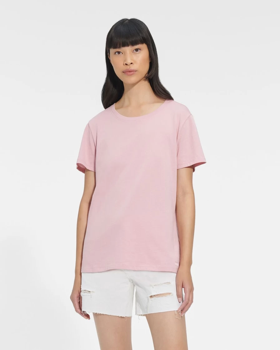 UGG Women's Clay Pink Uma Tee - Soft Comfortable Casual T-Shirt