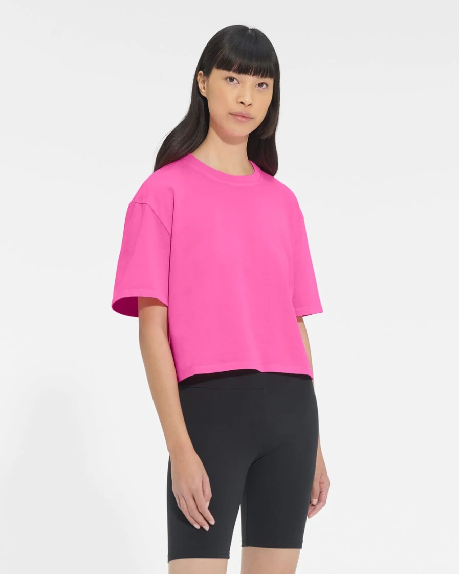 UGG Women's Taffy Pink Tana Cropped Tee Short Sleeve Top