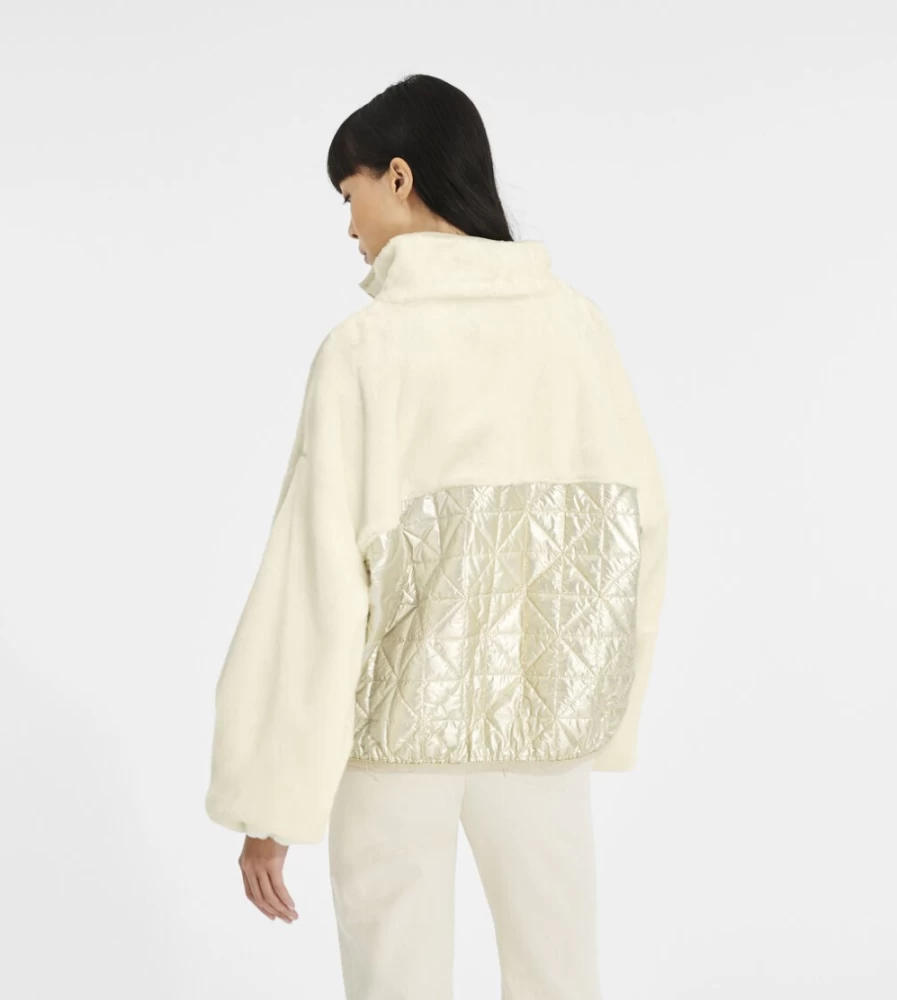UGG Women's Marlene Quilted Jacket in Cream & Gold Metallic Finish