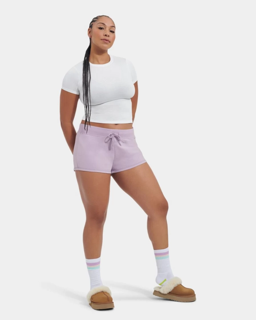 UGG Women's Maurice Micro Terry Shorts in Misty Lake | Soft & Comfortable Lounge Shorts