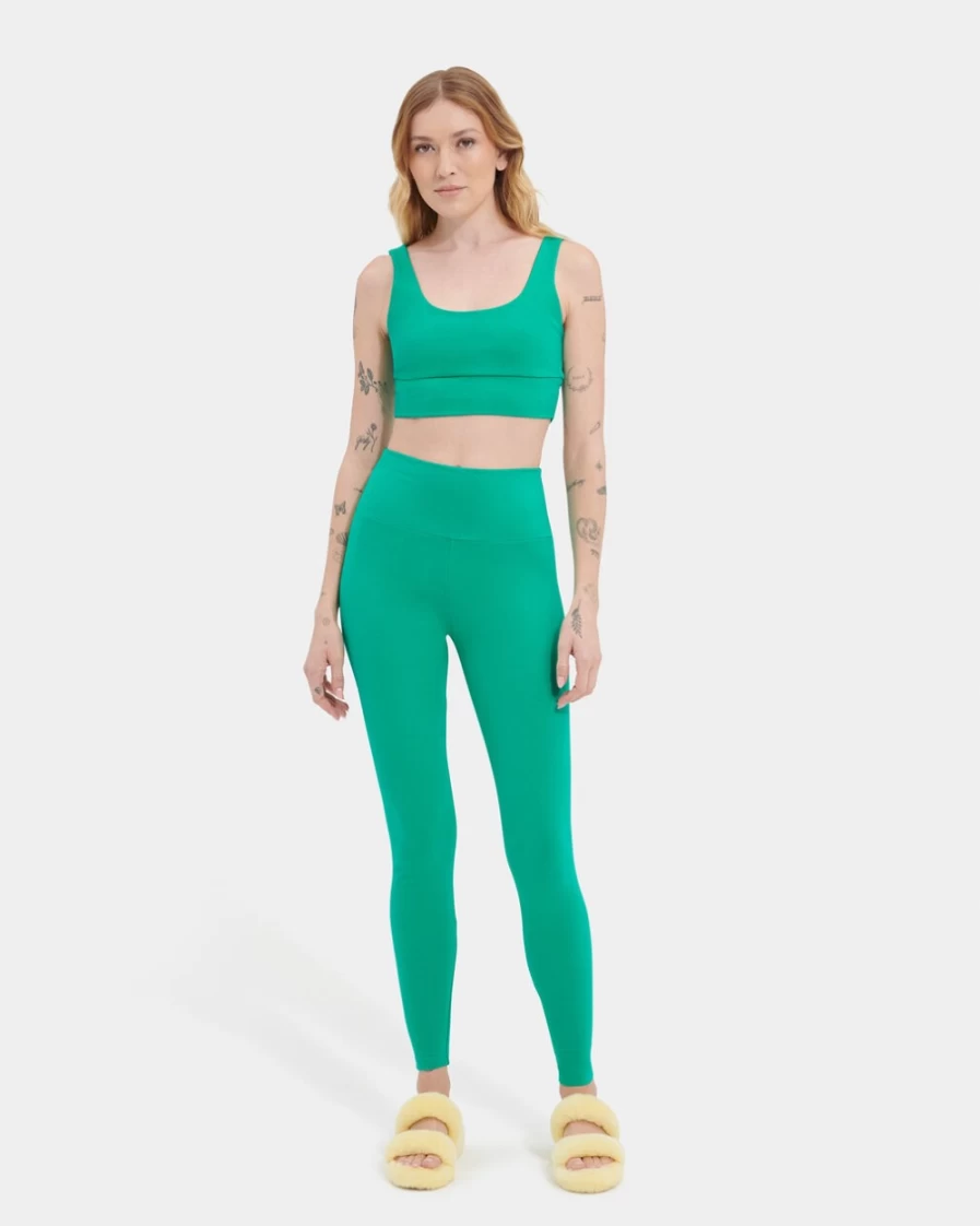 UGG Women's Emerald Green Saylor Leggings - High-Waisted Yoga Pants for Comfort & Style