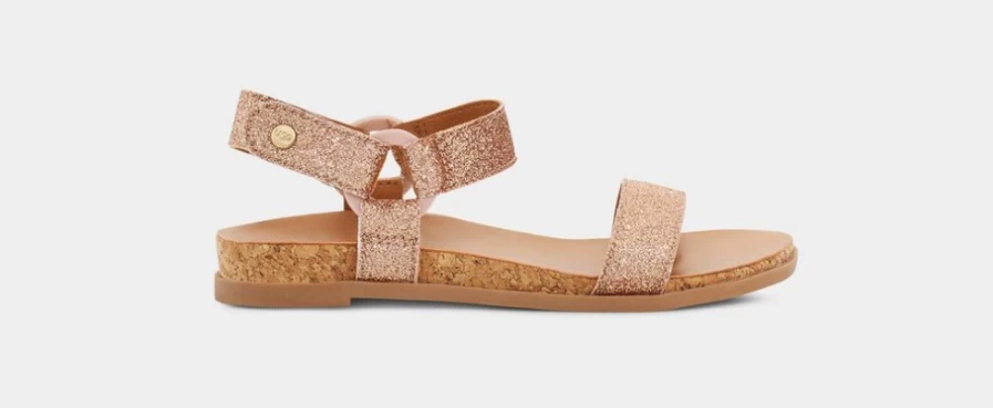 UGG Kids' Rose Gold Glitter Rynell Boots | Sparkly Winter Footwear for Girls