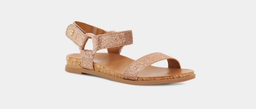 UGG Kids' Rose Gold Glitter Rynell Boots | Sparkly Winter Footwear for Girls