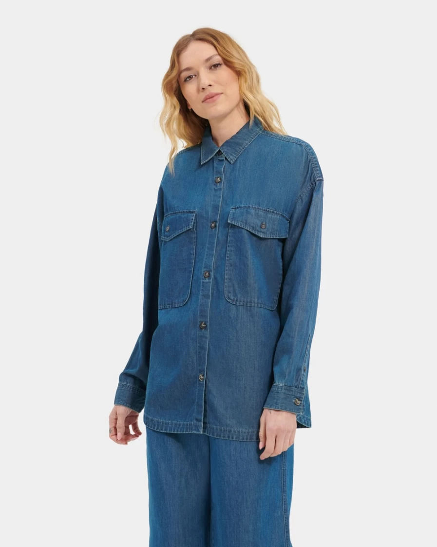 UGG Women's Denim Kimya Long Sleeve Shirt