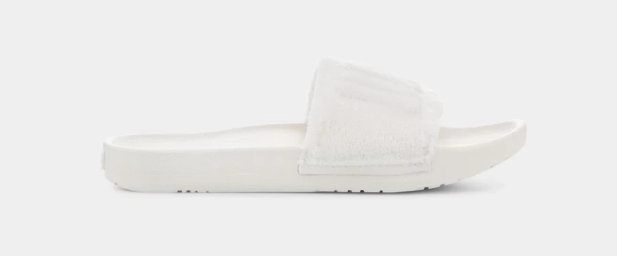 UGG Women's Mahalia Slippers in White Terry - Cozy Indoor/Outdoor Comfort