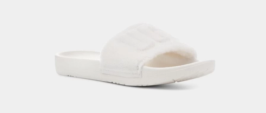 UGG Women's Mahalia Slippers in White Terry - Cozy Indoor/Outdoor Comfort