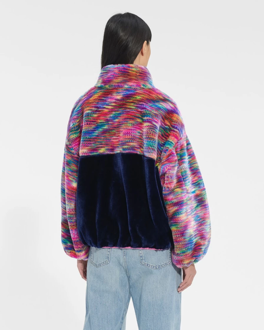 UGG Women's Marlene Sherpa Jacket in Pixelate - Cozy Winter Outerwear
