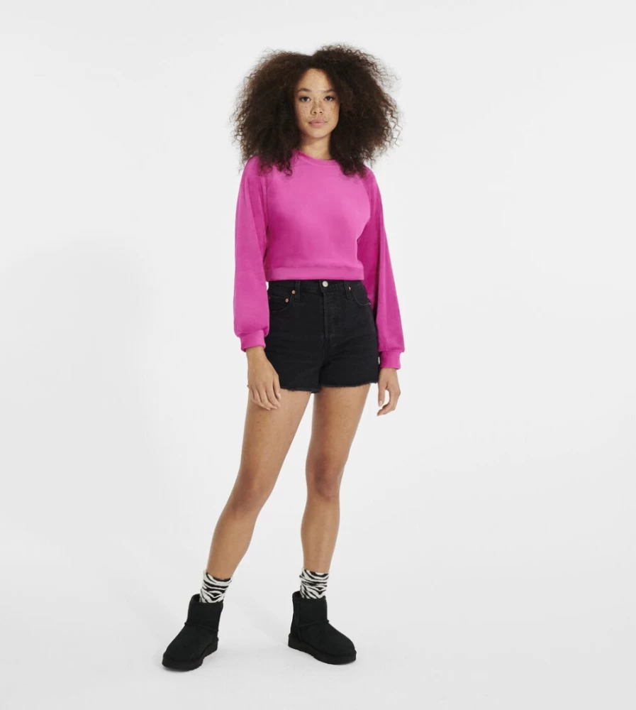 UGG Women's Rock Rose Cropped Sweatshirt | Beckner Style Casual Pullover