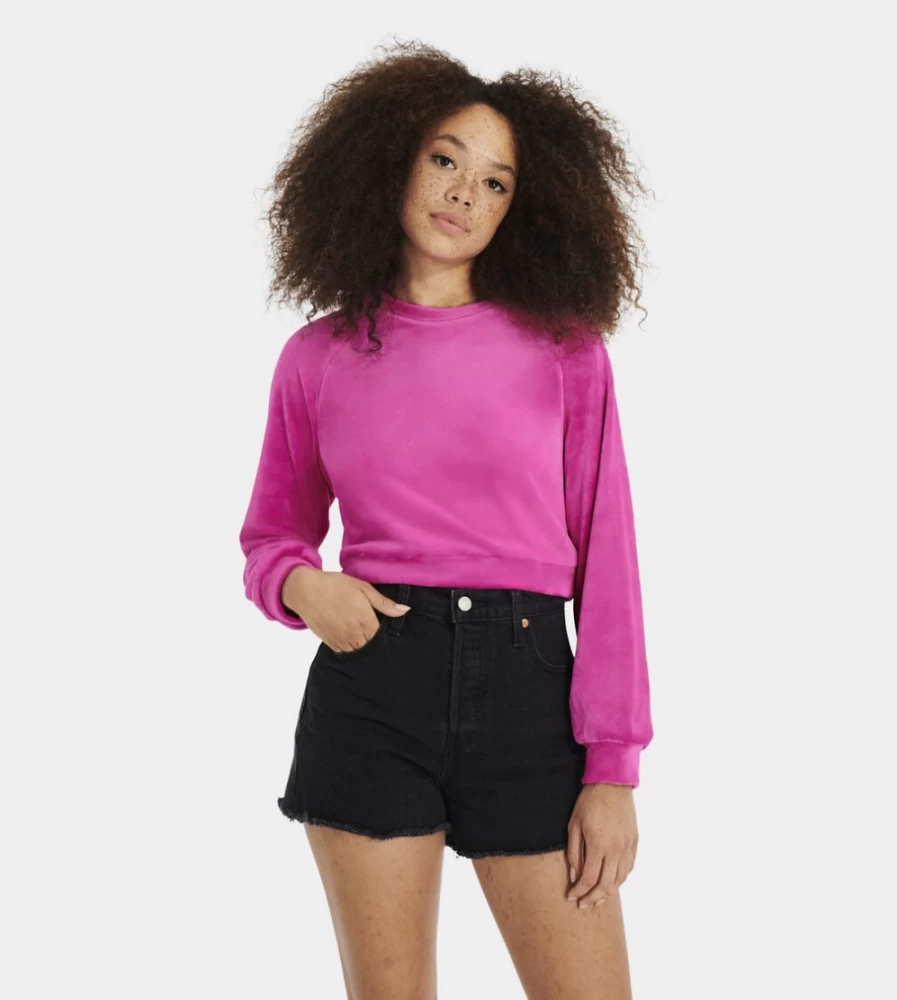 UGG Women's Rock Rose Cropped Sweatshirt | Beckner Style Casual Pullover