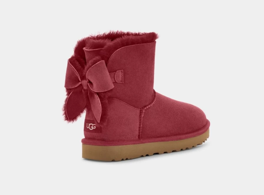 UGG Women's Classic Heritage Bow Boots in Red Wine - Timeless Style & Comfort
