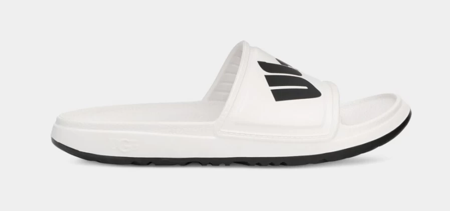 UGG Men's White Slide Chopd Sandals - Wilcox Comfort Footwear