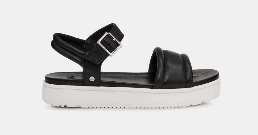 UGG Women's Zayne Ankle Strap Boots in Black Leather