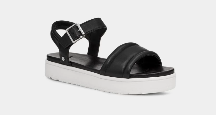 UGG Women's Zayne Ankle Strap Boots in Black Leather