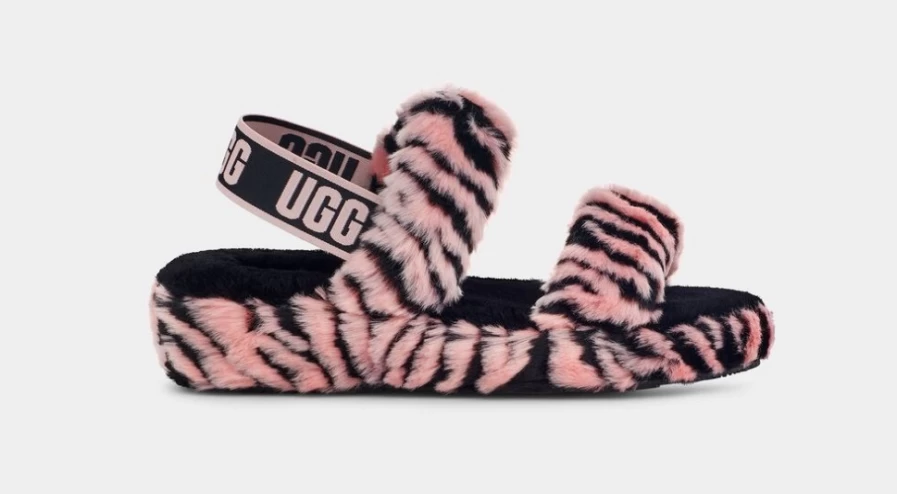UGG Women's Pink Scallop Tiger Print Boots - Oh Yeah Style