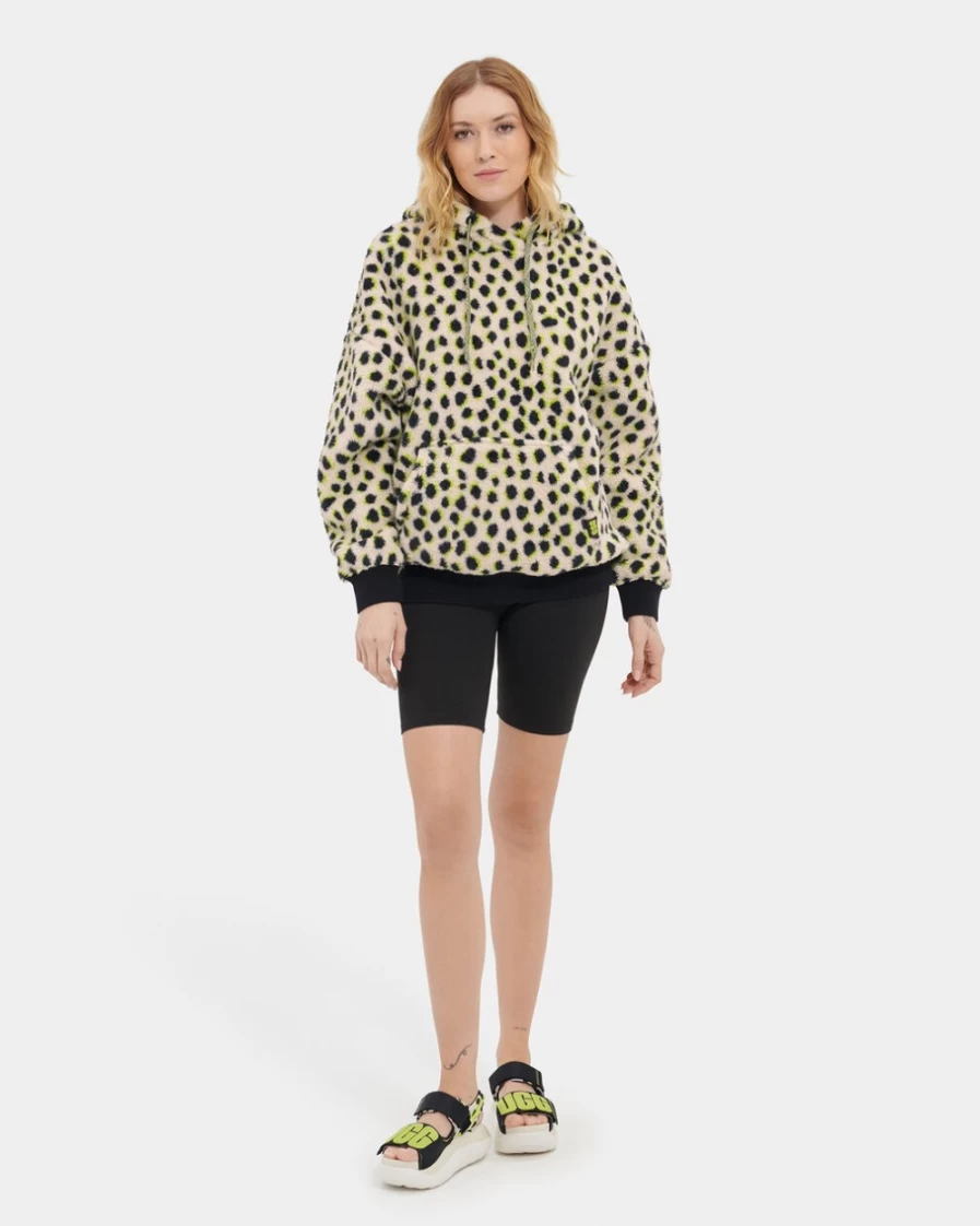 UGG Women's Key Lime Sherpa Hoodie Animalia - Loyra Fleece Pullover