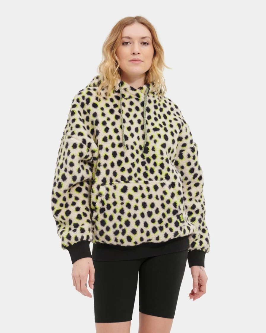 UGG Women's Key Lime Sherpa Hoodie Animalia - Loyra Fleece Pullover