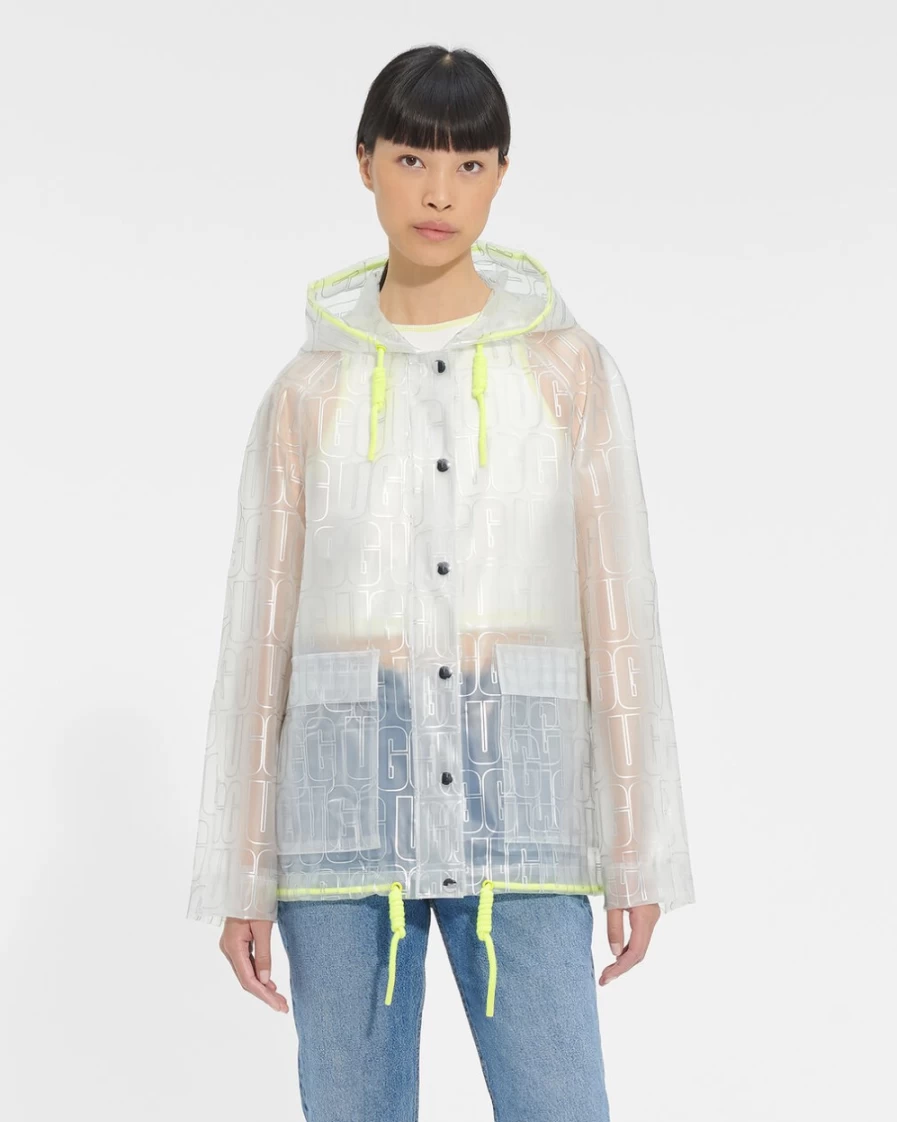 UGG Women's Hutton Waterproof Rain Jacket in UGG Graphic Print