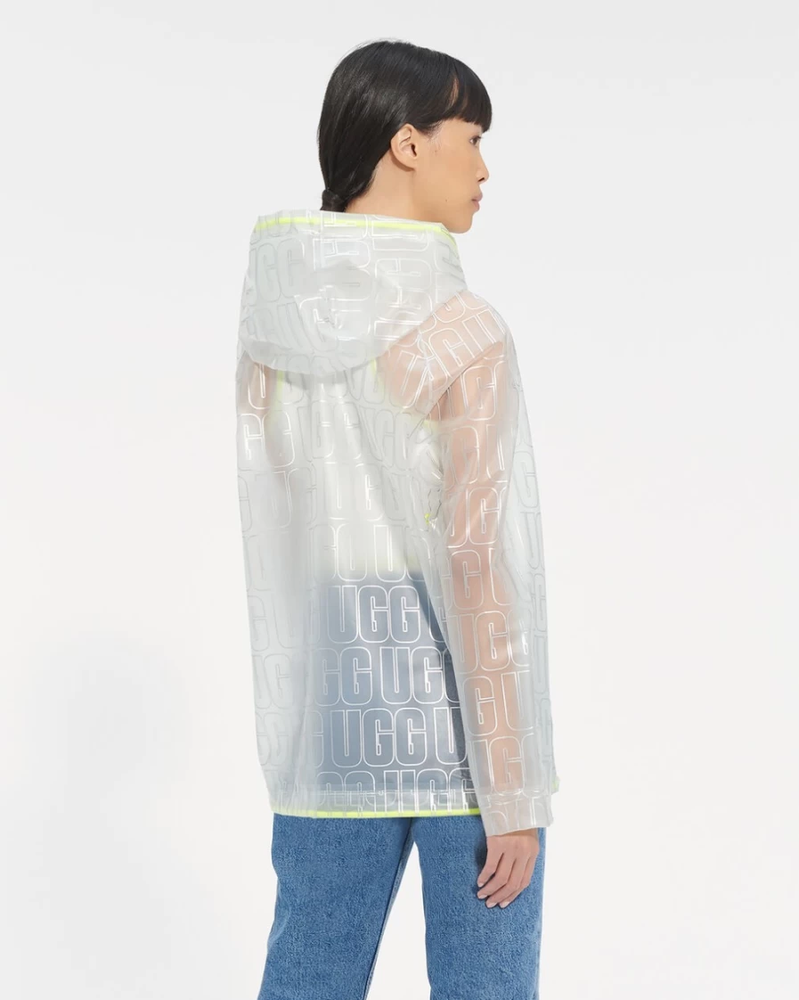 UGG Women's Hutton Waterproof Rain Jacket in UGG Graphic Print