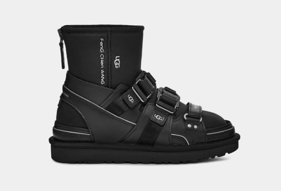 UGG x Feng Chen Wang Black Unisex Sandals | All-Gender Collaboration