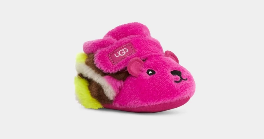 UGG Raspberry Sorbet Bixbee Bear Plush Stuffed Animal for Infants