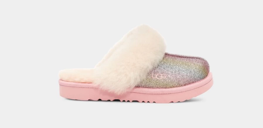 UGG Kids Cozy II Glitter Boots in Metallic Rainbow - Sparkly Winter Footwear for Children