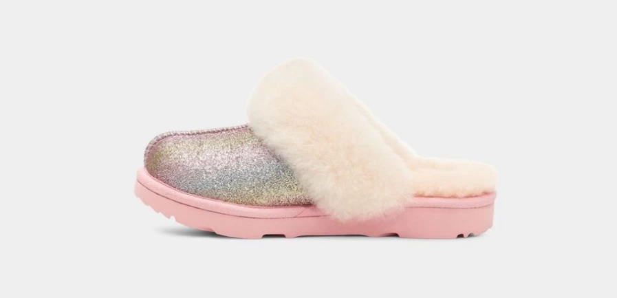 UGG Kids Cozy II Glitter Boots in Metallic Rainbow - Sparkly Winter Footwear for Children