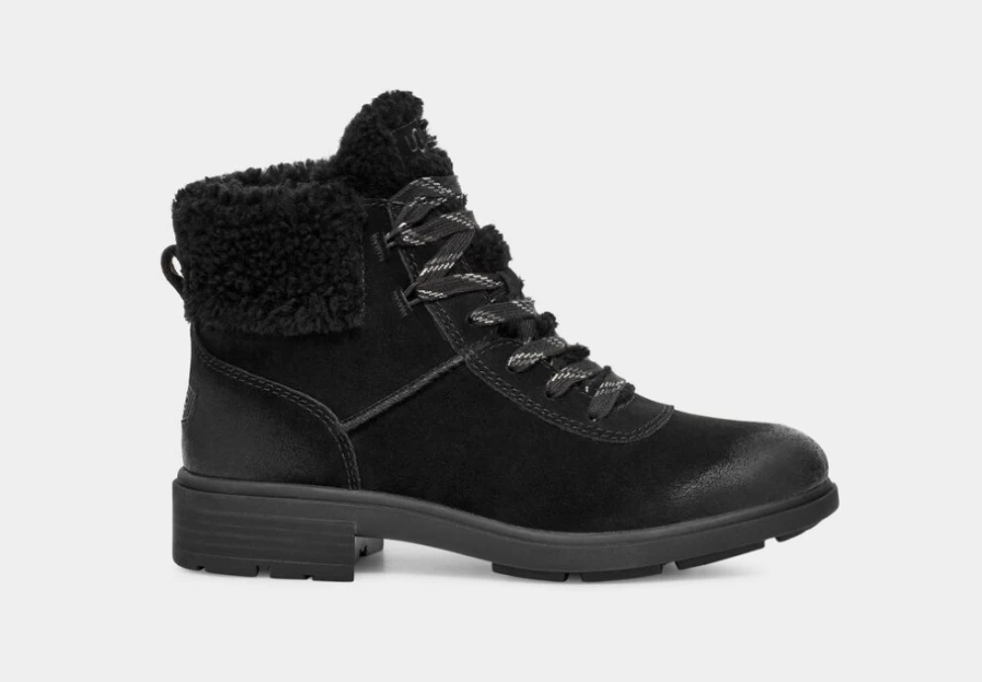 UGG Women's Harrison Cozy Lace Boots in Black