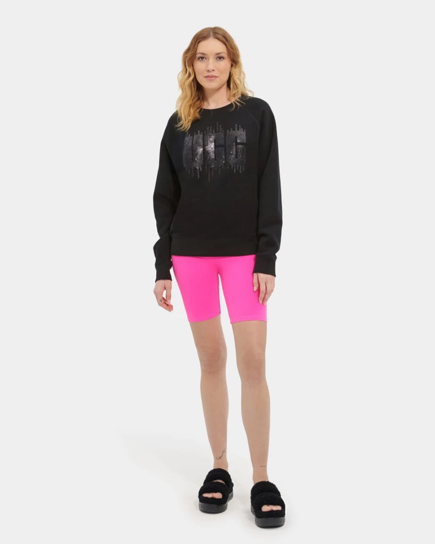 UGG Women's Black Madeline Sequin Logo Boots