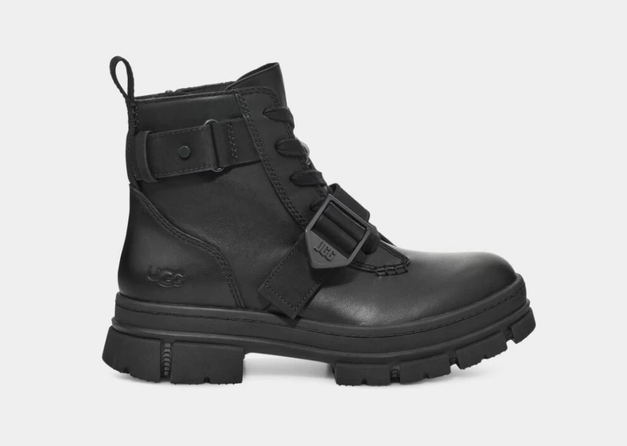 UGG Women's Ashton Black Lace Up Boots