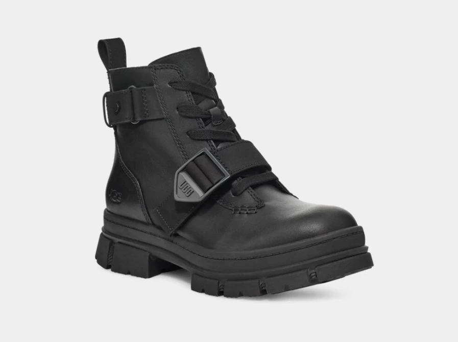 UGG Women's Ashton Black Lace Up Boots
