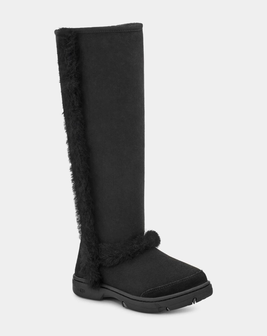 UGG Women's Sunburst Extra Tall Boots in Black - Waterproof Winter Fashion