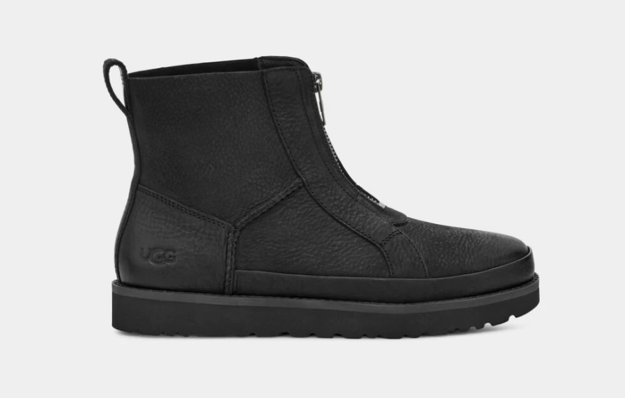 UGG Women's Black Deconstructed Front Zip Boots