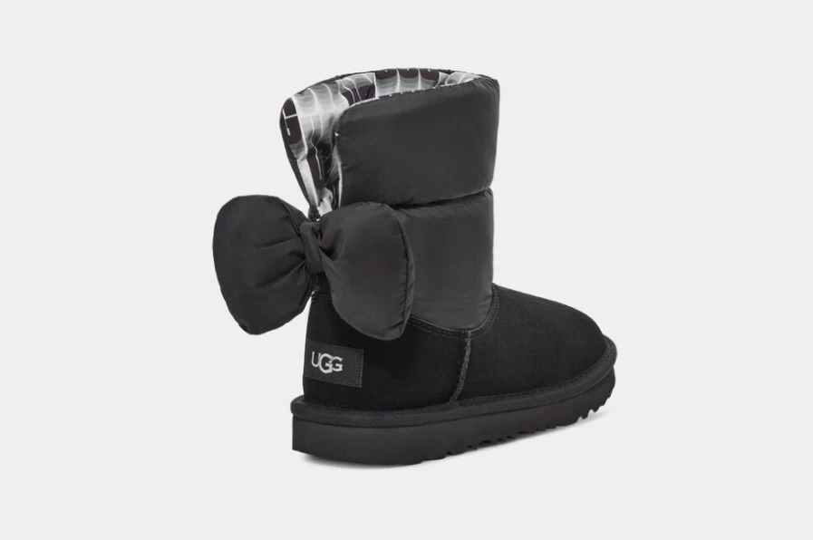 UGG Kids Bailey Bow Maxi Wavelength Boots in Black