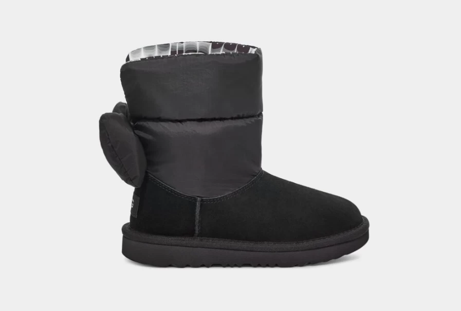 UGG Kids Bailey Bow Maxi Wavelength Boots in Black