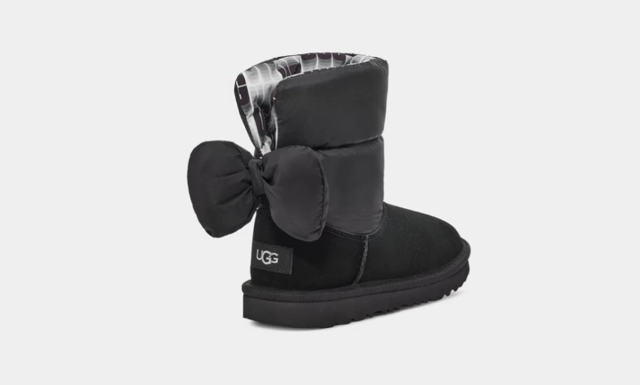 UGG Bailey Bow Maxi Boots for Toddlers in Black - Warm Winter Footwear