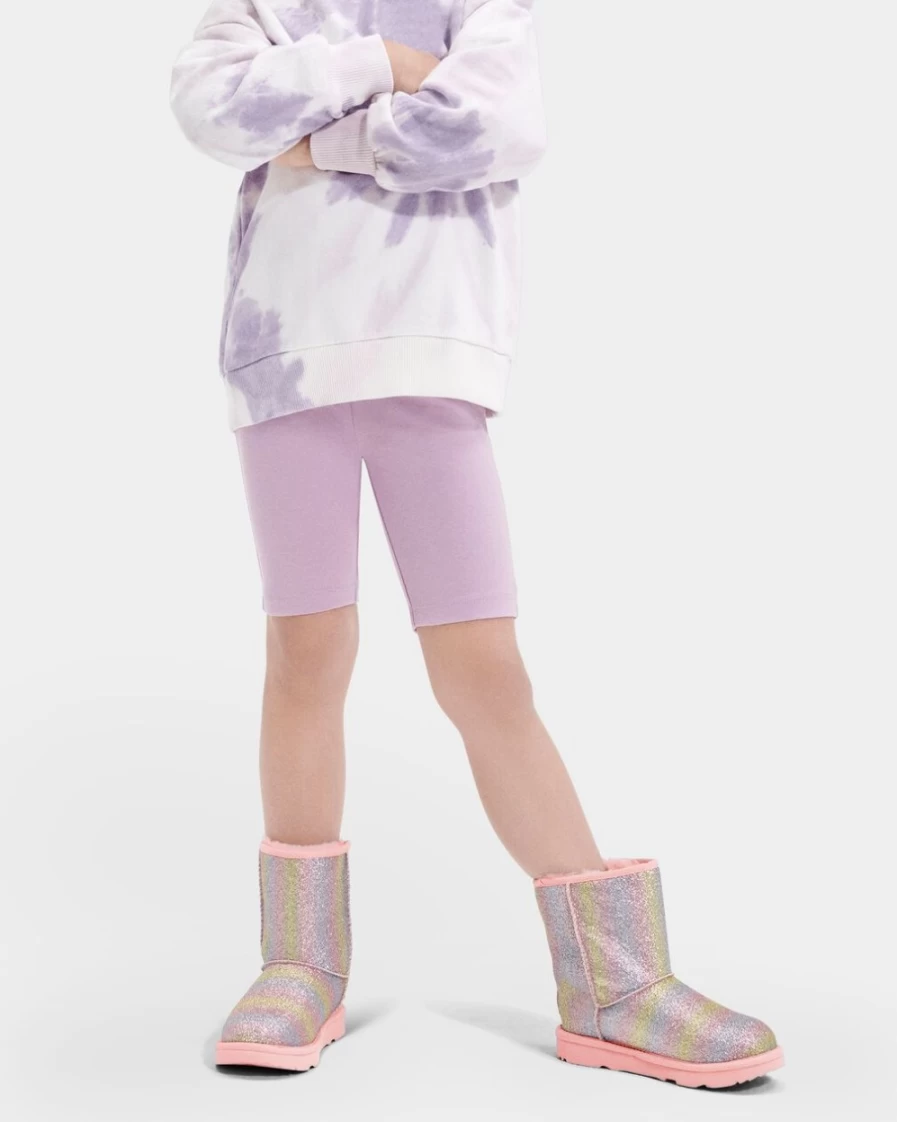 UGG Kids Classic II Glitter Boots Metallic Rainbow - Sparkly Winter Shoes for Children