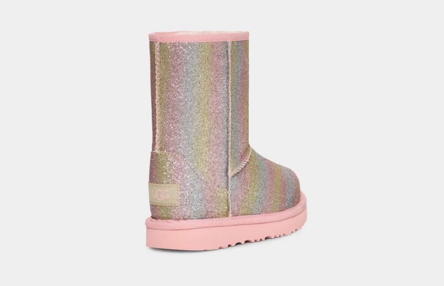 UGG Classic II Glitter Boots for Toddlers in Metallic Rainbow | Kids' Sparkle Winter Shoes