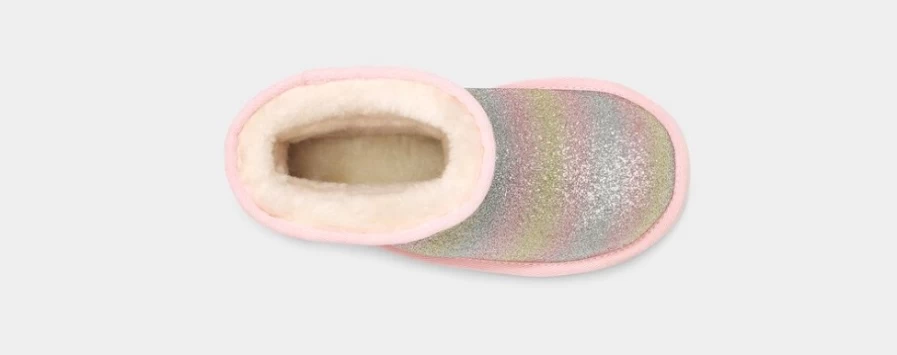 UGG Classic II Glitter Boots for Toddlers in Metallic Rainbow | Kids' Sparkle Winter Shoes