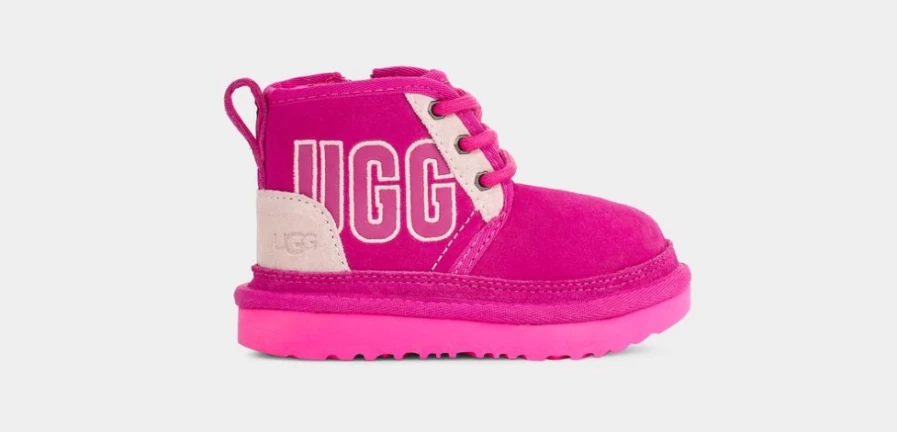 UGG Neumel Graphic Outline Sneakers for Toddlers in Pink Multi Color
