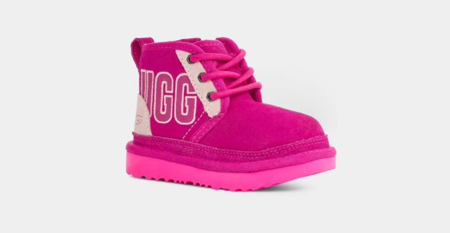 UGG Neumel Graphic Outline Sneakers for Toddlers in Pink Multi Color