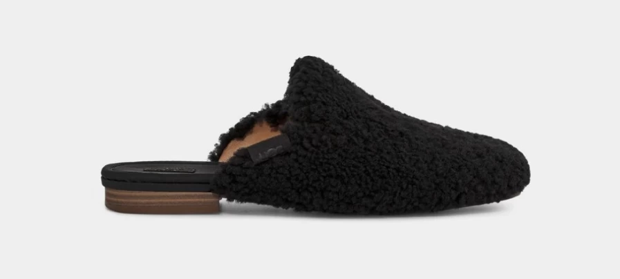 UGG Women's Black Janaya Cozy Mule Slippers
