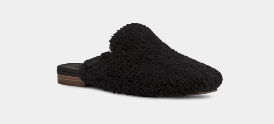 UGG Women's Black Janaya Cozy Mule Slippers