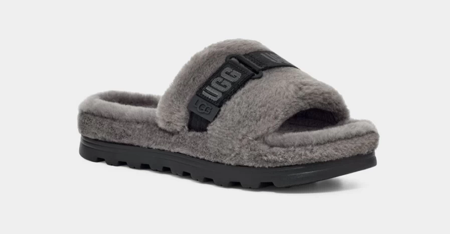 "UGG Men's Charcoal Fluff Up Boots - Warm & Stylish Winter Footwear"