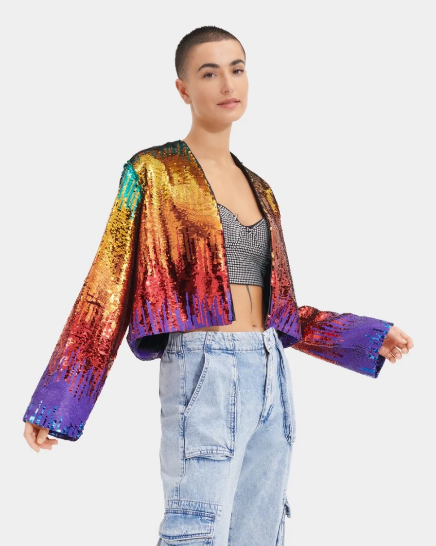 UGG Rainbow Sequin Jacket for All-Gender Pride Celebration