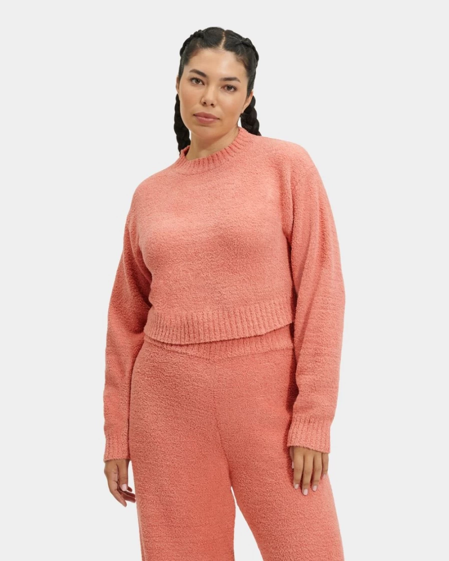 UGG Women's Desert Coral Mock Neck Sweater - Heddie Cozy Knit Pullover