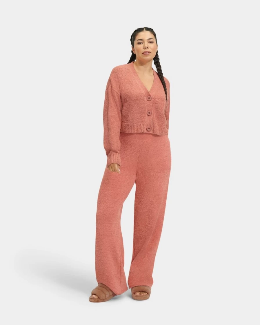 UGG Women's Desert Coral Nyomi Cropped Cardigan Sweater