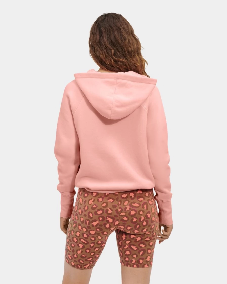 UGG Women's Pink Opal Oaklynn Full Zip Hoodie - Soft Fleece Pullover