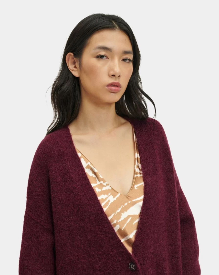 UGG Women's Fig Color Jaelyn Cardigan Sweater