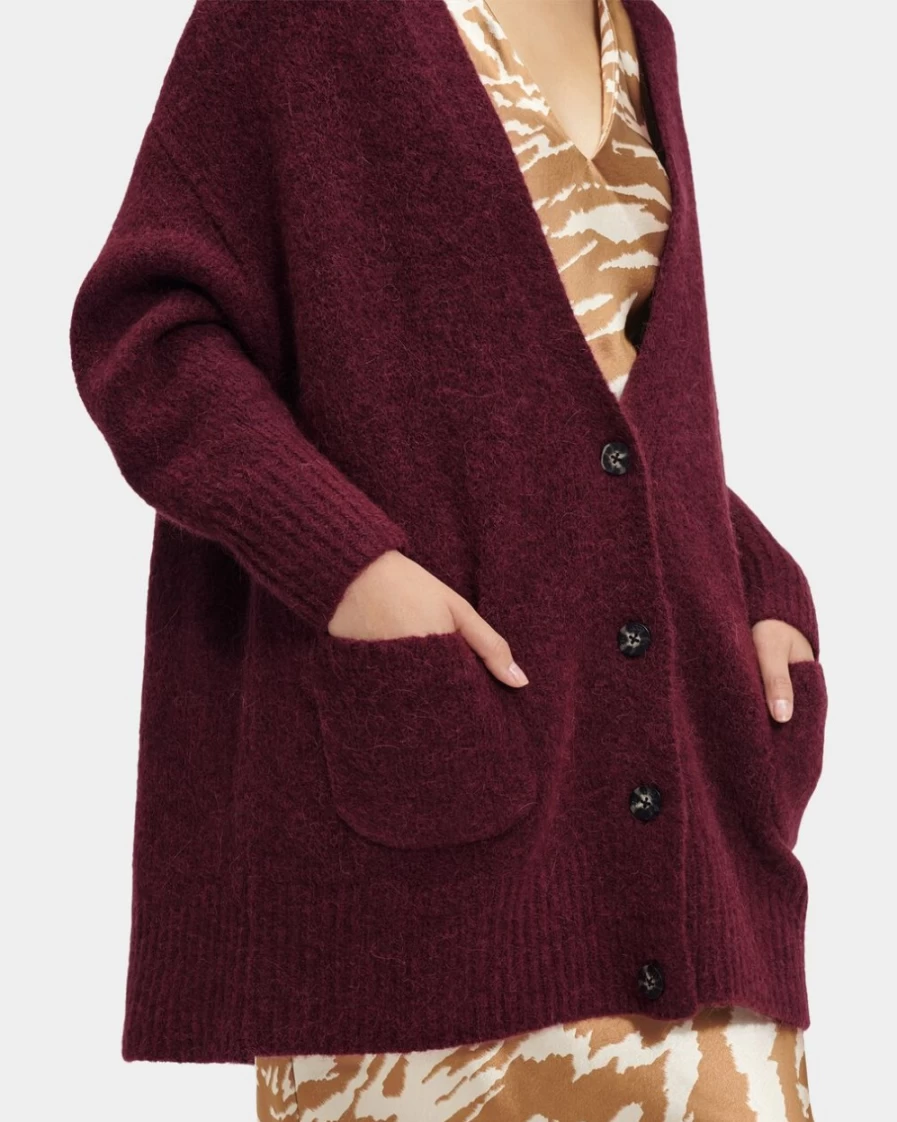 UGG Women's Fig Color Jaelyn Cardigan Sweater