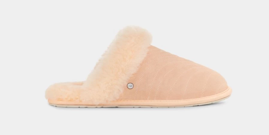 UGG Women's Scuffette Wavy Slippers in Peach Fuzz - Cozy Fuzzy House Shoes